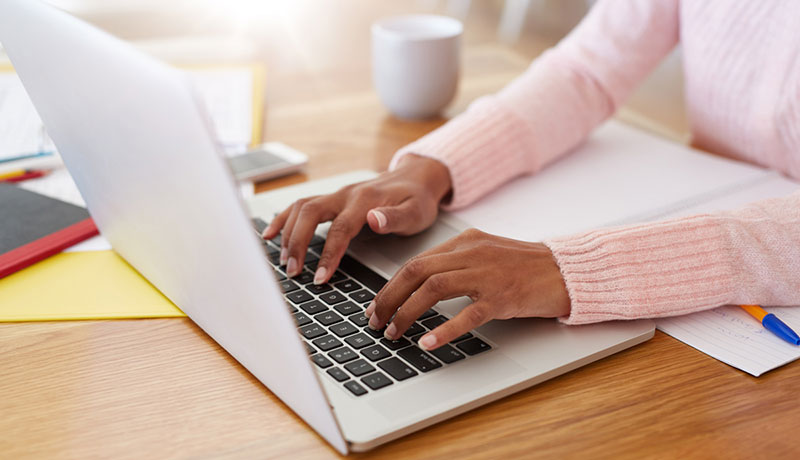 laptop typing